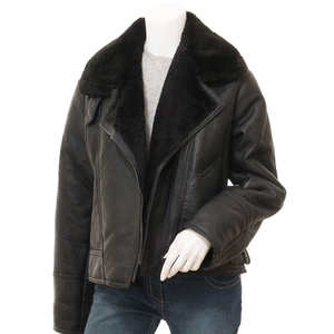 Chaqueta de Cuero para Mujer de Alta Calidad, Transpirable, Impermeable, Cortavientos, Informal, con Cierre, Abrigo Moderno para Dama - Product Image 3