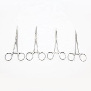 Pinzas Quirúrgicas Hemostáticas, Juego de Instrumentos Manuales de Acero con Punta Recta y Curva - Product Image 2