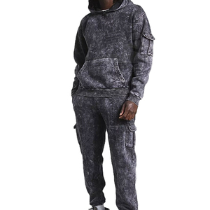 Survêtements évasés personnalisés de haute qualité délavés à l'acide Survêtement d'hiver décontracté XL pour hommes - Product Image 1