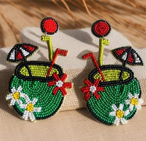 Pendientes Pintados a Mano y Bordados, Pendientes Personalizados con Múltiples Cuentas, Joyería Festiva para Mujer al Mejor Precio, Pendientes con Cuentas - Product Image 2