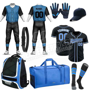 Kit de baseball pour hommes Ensemble complet de maillots et shorts respirants OEM ODM Nom de l'équipe personnalisé Kit de baseball disponible - Product Image 4