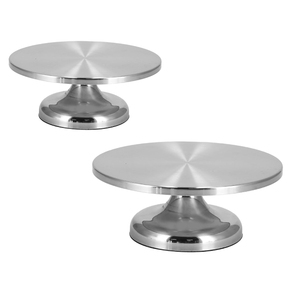 Bandeja de soporte de pastel de metal personalizada al por mayor, base superior redonda de boda OEM de India, suministro a granel para compradores comerciales, industria alimentaria - Product Image 3