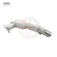 Downpipe catalytique à haut débit en acier inoxydable SDO pour Ferrari California 4.3L 2009-2014 avec bouclier thermique industriel