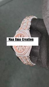 Montre Hip Hop de luxe pour homme, sertie de moissanite VVS, logo personnalisé, acier inoxydable, mouvement quartz MiYOTA - Product Image 3