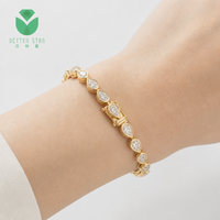 Bracelet tennis de luxe certifié IGI avec diamants de laboratoire taille poire en or jaune 14K 18K D VVS CVD HPHT sur mesure, vente en gros Betterstar