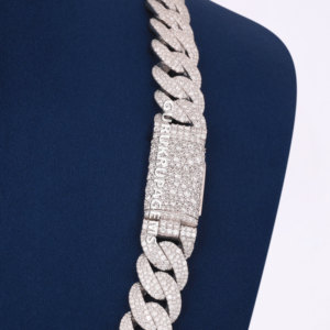 Nueva llegada VVS Lab Grown Diamond 14mm Heavy Iced Out Cadena de eslabones cubanos Plata de Ley 925 Hip Hop Joyería para hombres - Product Image 5