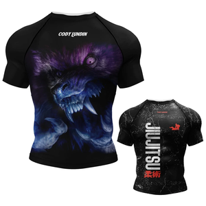 Camiseta de Compresión para Hombre, Sublimada, para MMA, Bjj, Jiu Jitsu, Ejercicio, Ropa Deportiva, Alta Elasticidad, Impresión 3D, para Grappling - Product Image 2