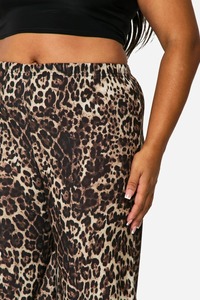 Nouveauté 2026 – Pantalon de survêtement femme en polyester/coton, logo brodé personnalisé, taille haute, imprimé léopard, molleton hiver style hip-hop - Product Image 4