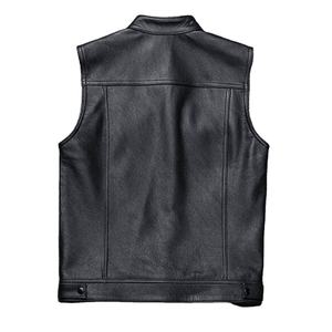 Venta en línea 2025 Nueva llegada de los hombres Nueva llegada Chaleco de estilo casual de cuero genuino con cuello Ropa exterior transpirable para el invierno - Product Image 2