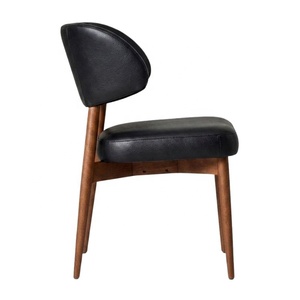 Elegante Silla de Madera de Teca para Jardín, Muebles de Restaurante, Silla de Comedor que Combina Tela de Cuero y Asientos de Espuma Premium para Cafetería - Product Image 4