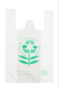 ถุงช้อปปิ้งแบบพับได้ ใช้ซ้ำได้ ทำจาก LDPE/HDPE รีไซเคิลได้ มีหูหิ้วแบบยาวสำหรับใช้ในซูเปอร์มาร์เก็ตและธุรกิจ - Product Image 2