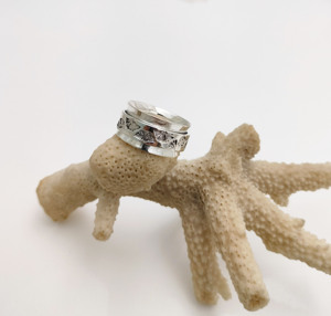 Bagues tournantes en argent sterling 925 pour femmes, faites à la main, anti-anxiété, bijoux de promesse, diamant, vente en gros, usine, bague tendance, cadeau - Product Image 3