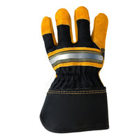 Guantes de Cuero para Protección de Manos, Transpirables, Guantes de Cuero para Hombre, Personalizados, de Cuero Suave, Dedos Completos