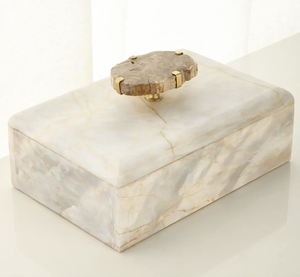 Joyero de mármol blanco y negro con tapa para maquillaje y almacenamiento Caja de anillos para venta al por mayor de India - Product Image 5