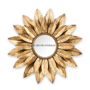 Espejo de la mejor calidad de forma ovalada con diseñador de lujo único chapado en oro enmarcado para el hogar y el Hotel suministros de decoración de la sala de estar - Product Image 2