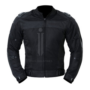 แจ็คเก็ต cardura มีซิปสำหรับผู้ชาย, แจ็คเก็ตคาร์ดูราลำลองสีทึบใหม่ฤดูหนาว - Product Image 1