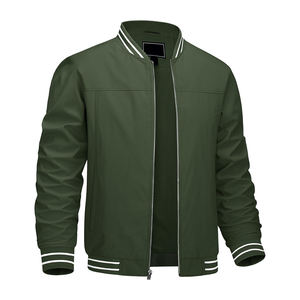 Chaqueta Bomber para hombre Diseño urbano elegante Ajuste cómodo ligero Ideal para salidas casuales y estilo de vida de moda moderna todos los días - Product Image 4
