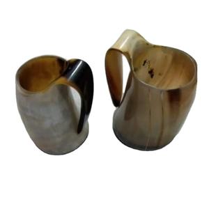 Taza para beber con bocina de Color Natural, con agarre de mano, sin fugas, para decorar el hogar, tazón de bebida de agua de tamaño personalizado, al mejor precio - Product Image 1