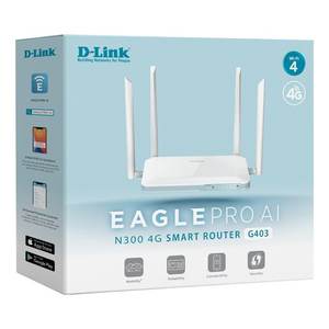 Routeur modem 4G monobande D-Link EAGLE PRO AI N300 blanc et bleu G403 0878637 - Product Image 2