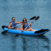Kayak de pêche gonflable DS Surfking pour deux personnes, pliable, en PVC Drop Stitch, longueur 3,1-4 m, comprend une pompe et un kit de réparation