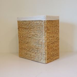 ที่เก็บของในบ้านที่เก็บของในครัวตะกร้าสี่เหลี่ยมใส่น้ำผักตบชวา - Product Image 3