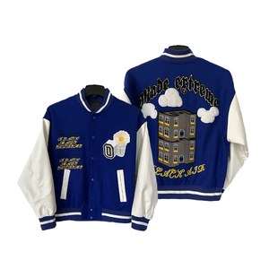 Hot selling product of streetwear custom design baseball <b>letterman</b> <b>jacket</b> custom embroidery baseball varsity <b>jackets</b> - Product Image 1