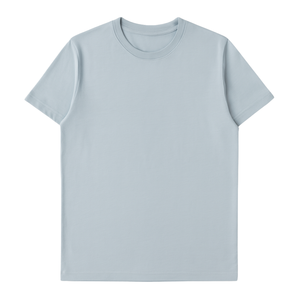 T-shirt à manches courtes pour femme, bleu ciel, col rond, 100% coton biologique de luxe, pré-rétréci, certifié GOTS, coupe classique, doux et premium - Product Image 1