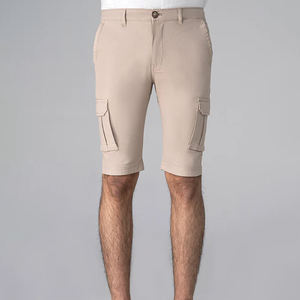 Custom Summer Wholesale Solid Eco-Friendly Men's Straight Leg Punk Cargo Shorts Heavyweight Polyester/Cotton <b>Elastic</b> Waist - Product Image 1