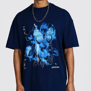 T-SHIRTS HOMME COL HAUT T-SHIRT COL ROND SURDIMENSIONNÉ PAPILLON T-SHIRT HOMME COL ROND SURDIMENSIONNÉ T-SHIRTS - Product Image 2