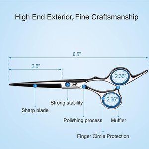 Ciseaux à cheveux pour coiffeur, outils de salon de coiffure, ciseaux à cheveux pour coiffeur, ciseaux de coiffure en acier inoxydable, tranchants - Product Image 2