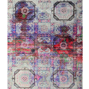 Tapis en laine et soie noués à la main, design moderne, fabrication indienne, excellente qualité, disponibles en grande quantité pour l'exportation - Product Image 3