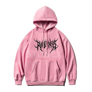 Sweat-shirt à capuche personnalisé avec impression en relief, effet graphique surélevé, pour hommes, collection automne-hiver, services OEM - Product Image 1