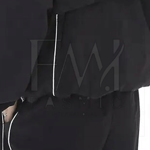 Custom Color Breathable Nylon Zip-up Windbreaker Sets with Hood for Piping <b>Work</b> High Street Style Two-Piece Tracksuit for Winter - Product Image 4