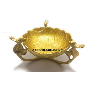 Bol décoratif polonais brillant en métal d'acier inoxydable de conception moderne de fantaisie forme ronde avec la base de perles qualité supérieure - Product Image 3