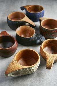 Juego de té de madera de palma de coco de estilo nórdico de madera con encanto con olla y logotipo personalizado Juegos de tetera y taza de madera de coco - Product Image 3