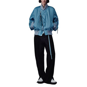 High Quality Drop Shoulder Vintage Half Open Raw Edge <b>Oversized</b> Boxy French Terry Graphic Print Hood <b>Long</b> Sleeve Man <b>Hoodie</b> - Product Image 3