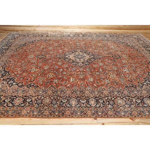 Turkish <b>9</b>,4x12,5 ft Oversize Rug, Vintage Rug, Orange Solid Rug - Product Image 3