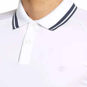 Polo de Alta Calidad, Corte Ajustado, Secado Rápido, Transpirable, de Algodón y Lona, Diseño Liso, Manga Corta - Product Image 4