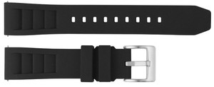 JD299 High Quality Elastic Silicone Sport <b>Watch</b> Bands Water-Resistant 20-22mm Soft Light Breathable Black Unisex Stainless Steel - Product Image 2