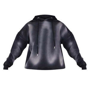 Sweat-shirt pour femme de qualité supérieure, délavé au soleil, lourd, surdimensionné, décontracté, anti-boulochage, respirant - Product Image 2