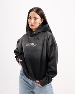 Sweat-shirts à capuche oversize tendance 2025 en molleton épais personnalisé, style streetwear vintage, délavé à l'acide, avec poche déchirée pour femmes - Product Image 1