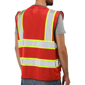 Gilet de sécurité haute visibilité, design unique, couleur verte, gilet d'hiver pour homme, poche 5 dimensions, gilet de sécurité haute visibilité - Product Image 6