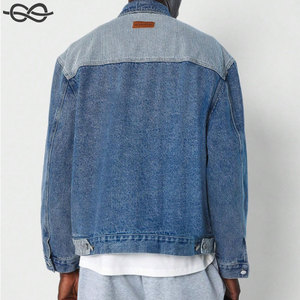 Brand New <b>Patchwork</b> Stripe Denim <b>Jacket</b> with Embroidered Print College Ready Casual Wear Trendy Street Style - Product Image 4