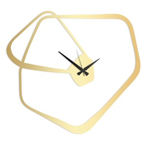 Modern Gold Metal Wall <b>Clock</b> Unique Abstract Wall Art Large Oversized Wooden Century Design Perfect <b>Table</b> Accent - Product Image 1