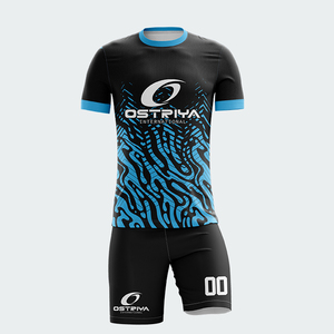 Último Diseño, Conjuntos de Uniformes de Fútbol Personalizados con Impresión Digital Antibacteriana, Parte Delantera Corta, Alta Calidad, Transpirables, de Secado Rápido, Unisex - Product Image 4