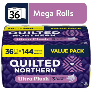 Quilted Northern Ultra Plush <b>3</b>-<b>Ply</b> <b>Toilet</b> <b>Paper</b>, 36 Mega Rolls - Product Image 1