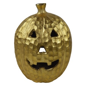 Jarrón de centro de mesa de boda en forma de calabaza, Metal dorado antiguo, decorativo, alto, creativo, hecho a mano para decoración de suelo Nórdico - Product Image 1