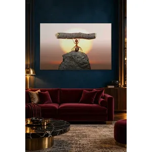 ภาพพิมพ์บนผ้าใบ "ฟิดาแอนท์ถือกิ่งไม้หน้าพระอาทิตย์" - Product Image 2