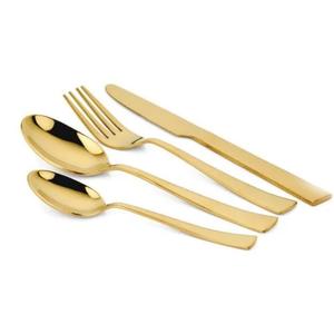 Top vente laiton or fini dernière conception ensemble de couverts nouveau design ensemble de couverts pour le dîner en gros. - Product Image 6