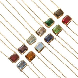 Women's Necklace Natural <b>Garnet</b> Gemstone January Birthstone Wedding Minimal Handmade Jewelry 925 Sterling Silver Chain Necklace - Product Image 3